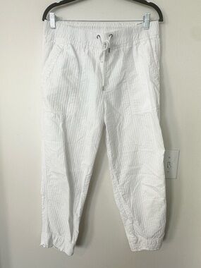 James Perse Women’s White Linen Cropped Pants 2=M